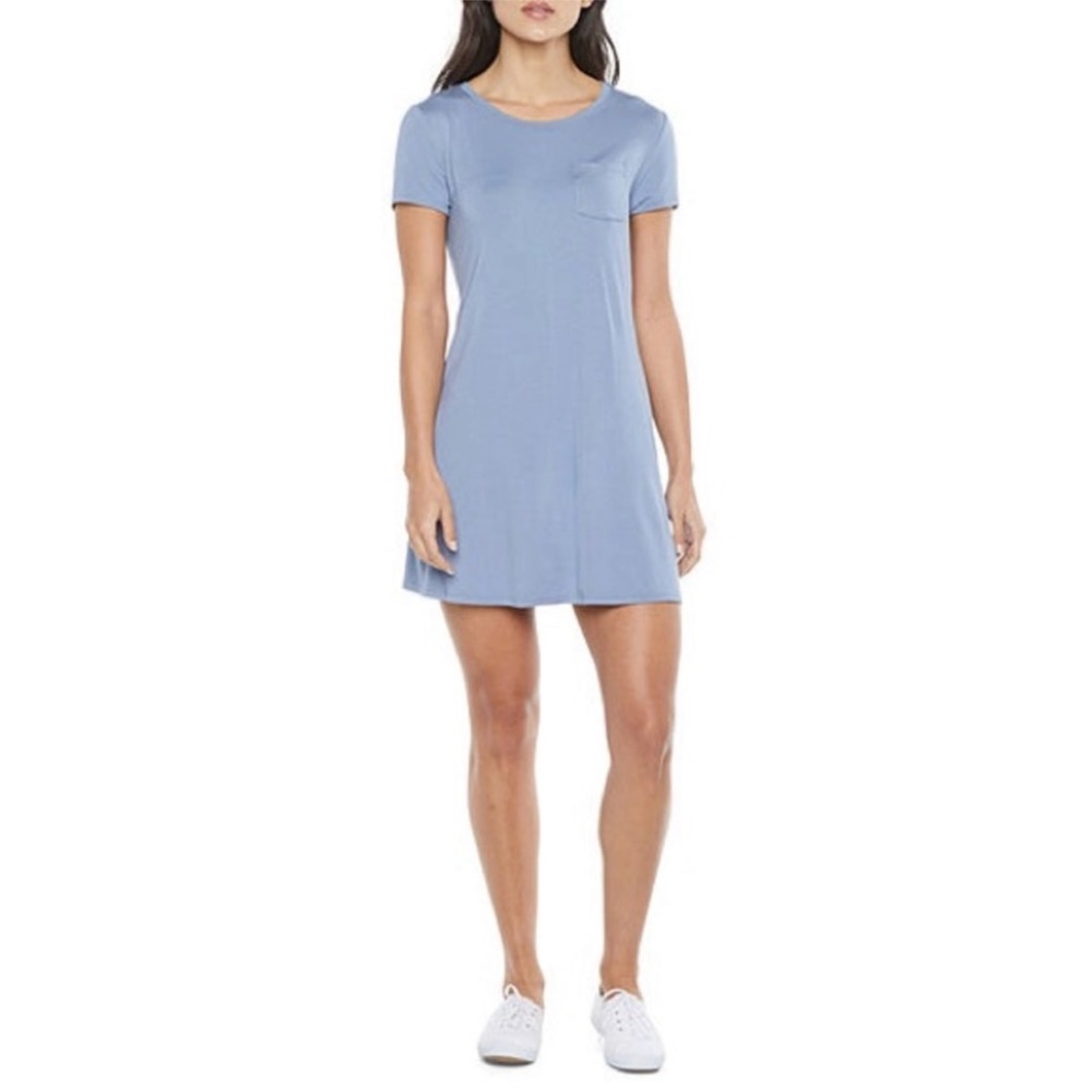 Arizona Jean Co. Short Sleeve Blue Mini Dress Medium
